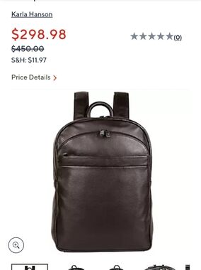 Espresso Leather Roger Backpack with RFID Blocking Karla Hanson